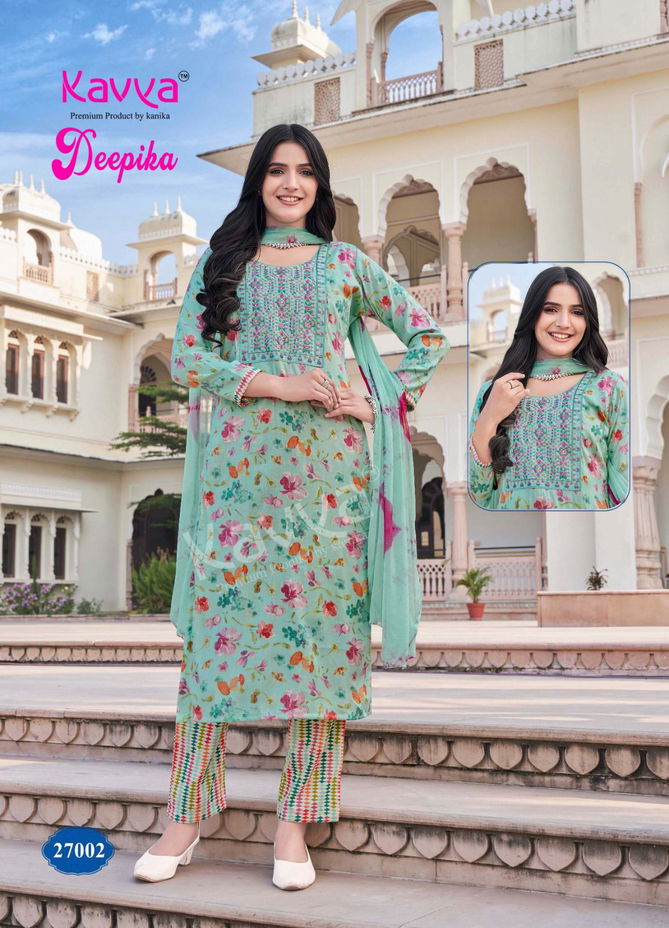 Deepika Vol 27 By Kavya Capsule Printed Kurti With Bottom Dupatta Wholesalers In Delhi
